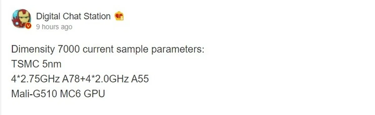 MediaTek Dimensity 7000 Chipset Leaks