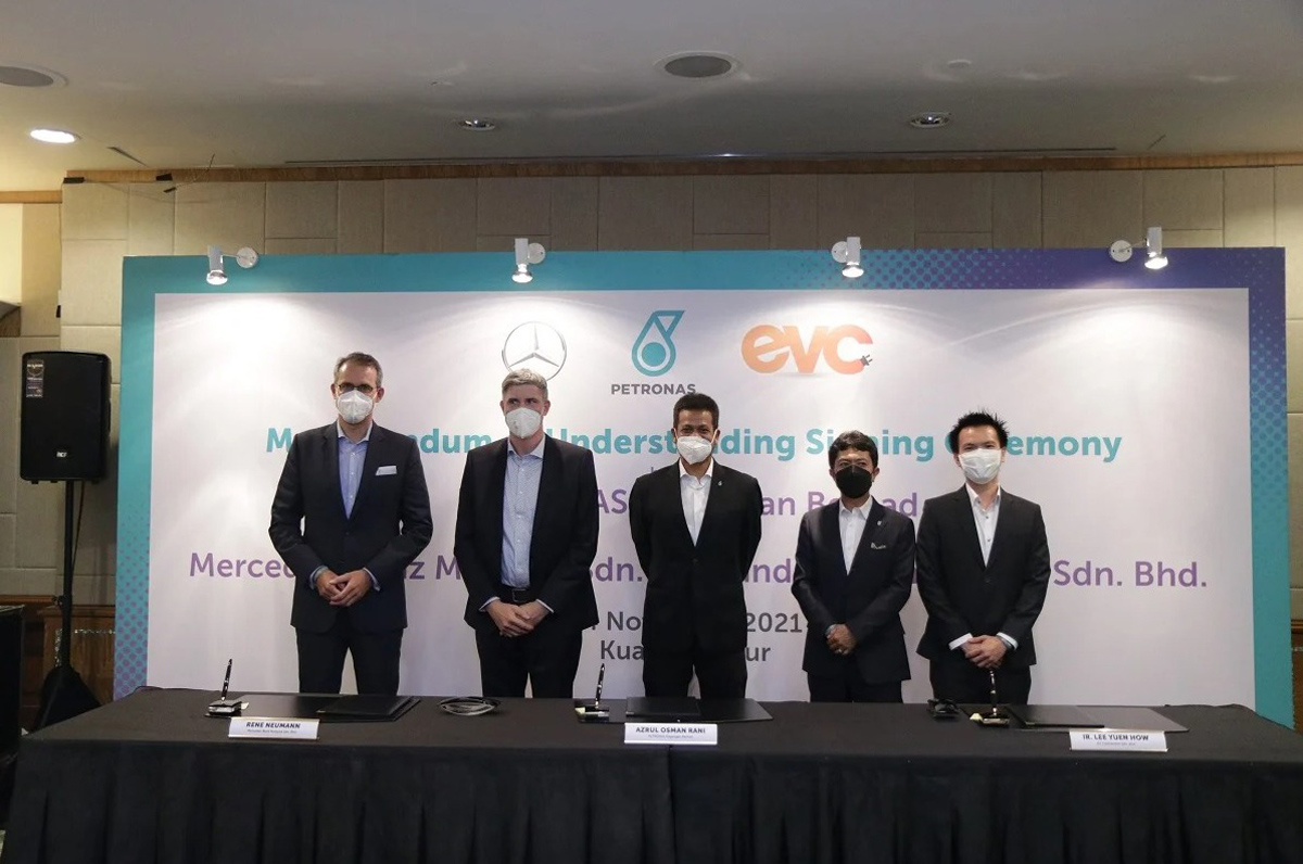 Petronas EV Connection Mercedes-Benz MOU EV chargers charging stations Malaysia