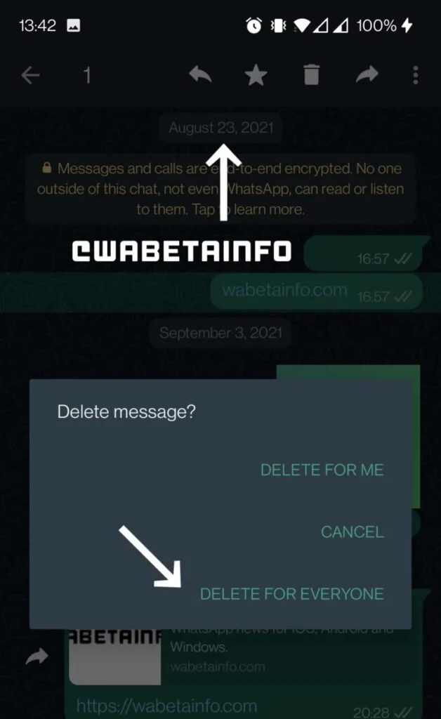 whatsapp delete messages for everyone
