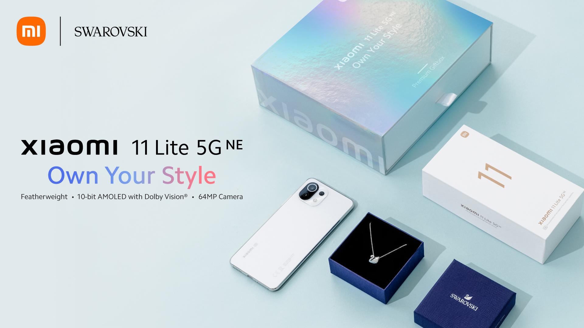 Xiaomi 11 Lite 5G NE Swarovski Swan pendant limited edition gift set Malaysia