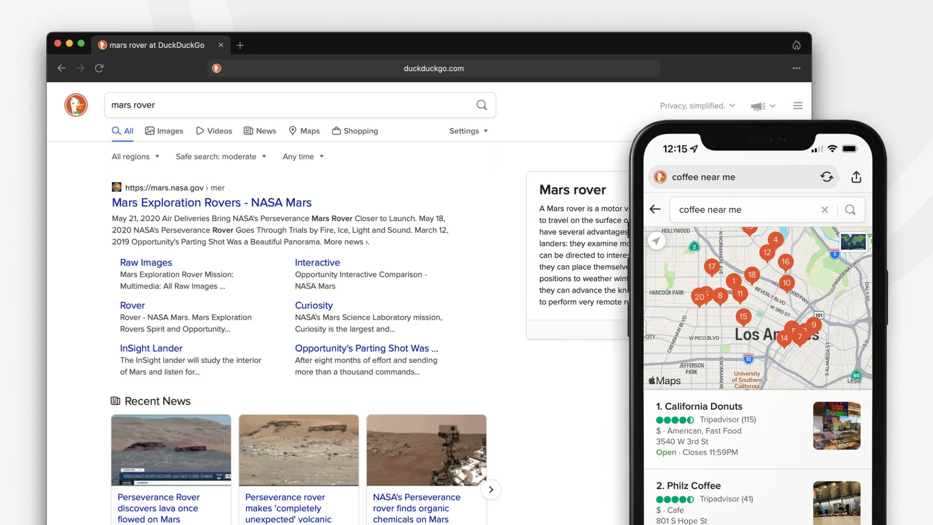 DuckDuckGo browser fire button