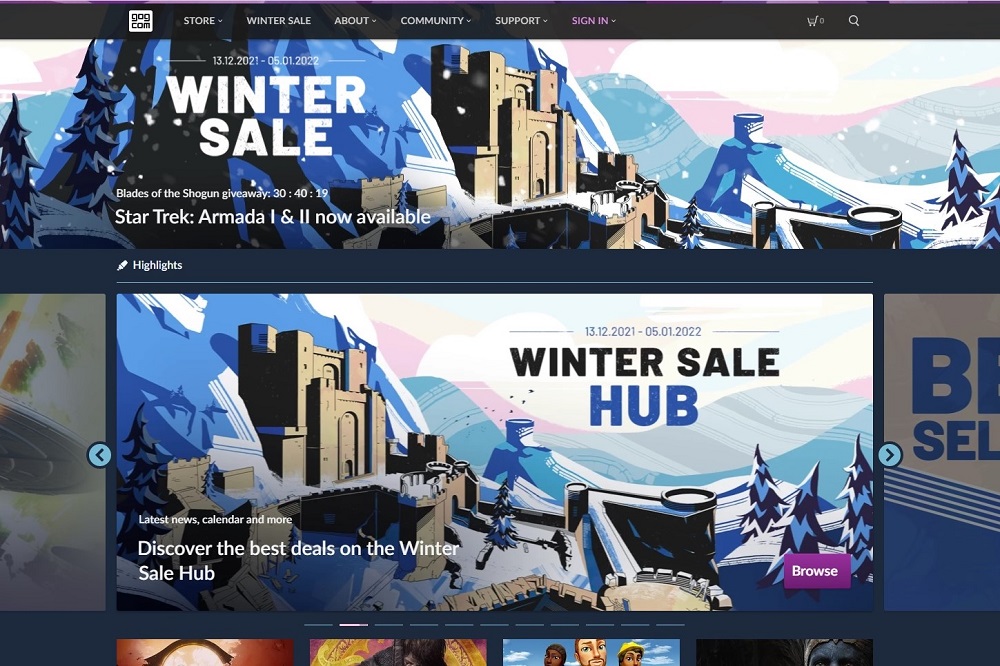 GOG Winter sale