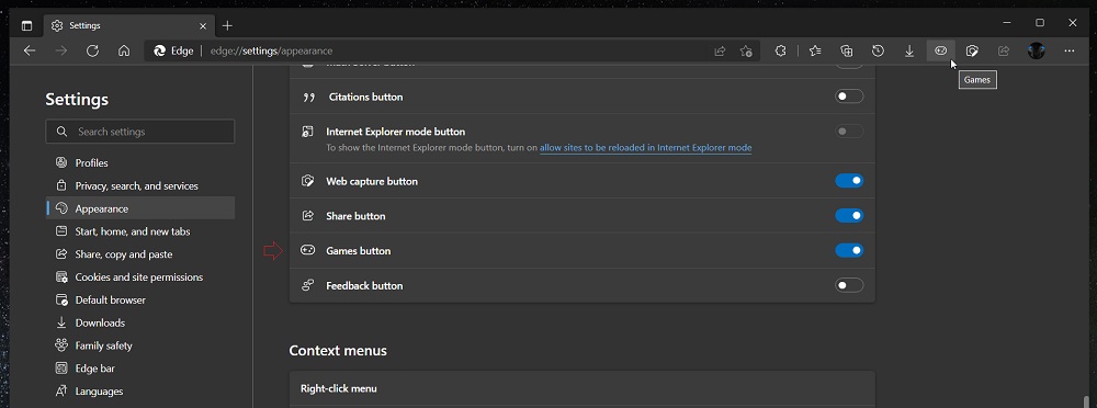 Microsoft Edge Browser Will Soon Get a Games Panel