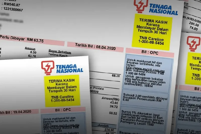 TNB electric bill subsidy subsidies