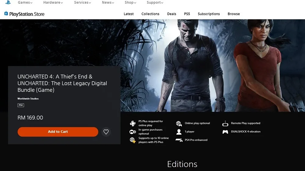 Uncharted bundle PS4