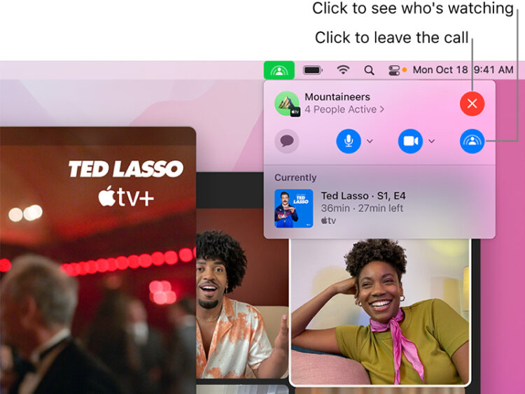macos monterey shareplay apple tv