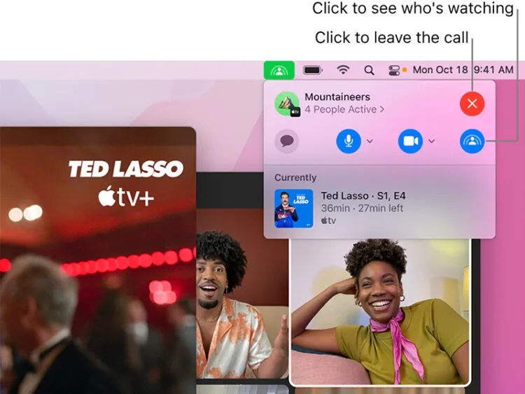 macos monterey shareplay apple tv