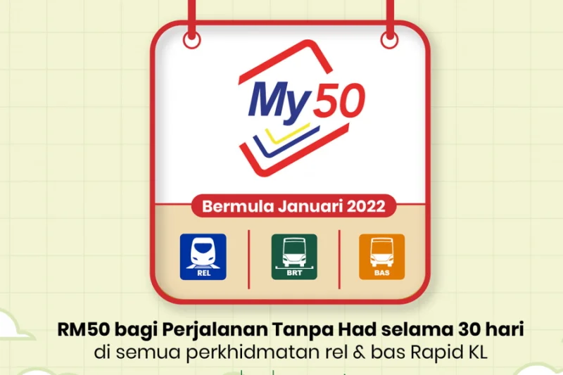 Bajet 2023 My50 Unlimited Monthly Travel Pass to continue