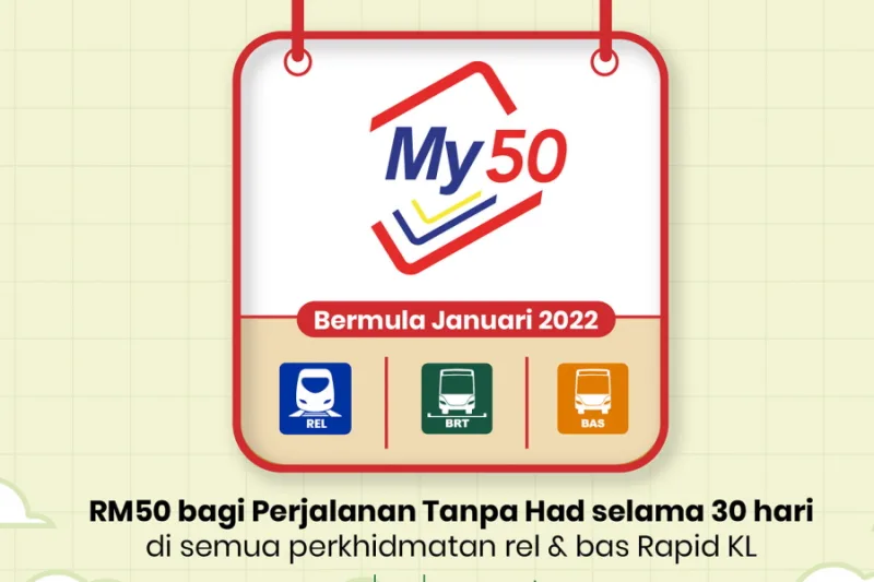 Bajet 2023 My50 Unlimited Monthly Travel Pass to continue