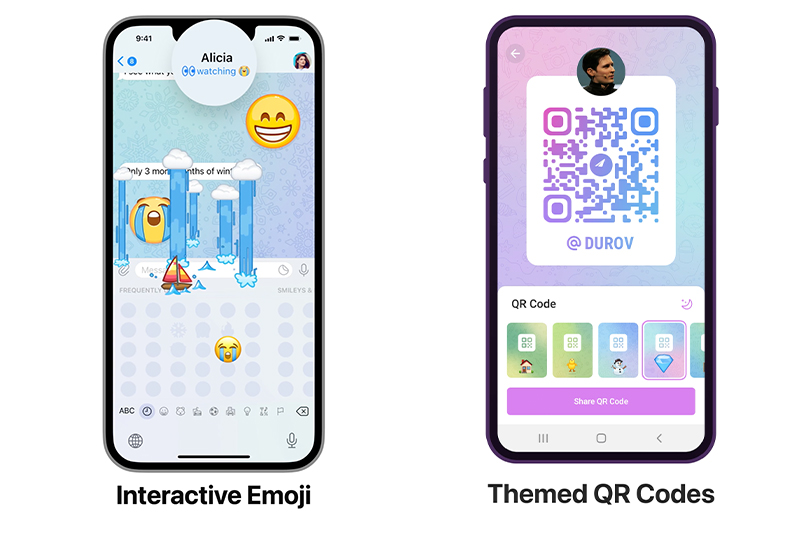 telegram qr code interactive emoji