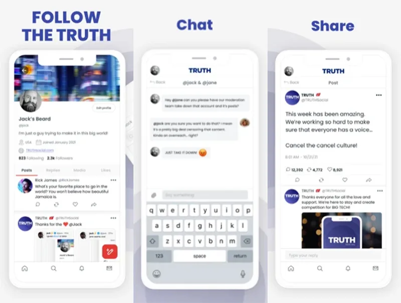 Trump truth social app TMTG