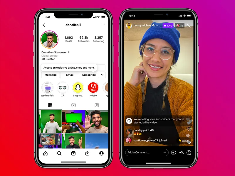 instagram subscriptions meta