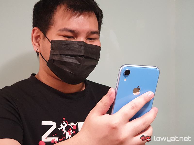 Id face mask 15.4 ios Putting Face