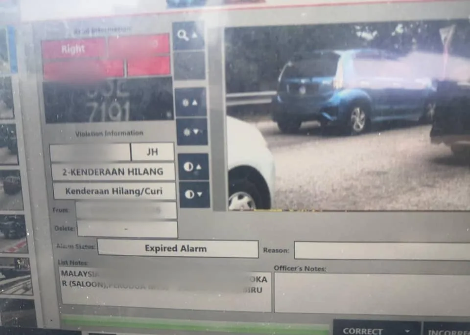 jspt pdrm icops anpr stolen vehicle