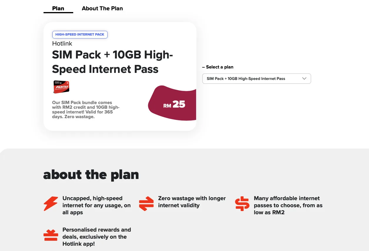 maxis hotlink prepaid pantas plan