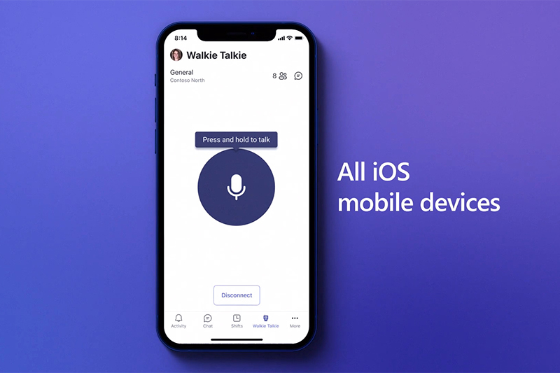 microsoft teams walkie talkie