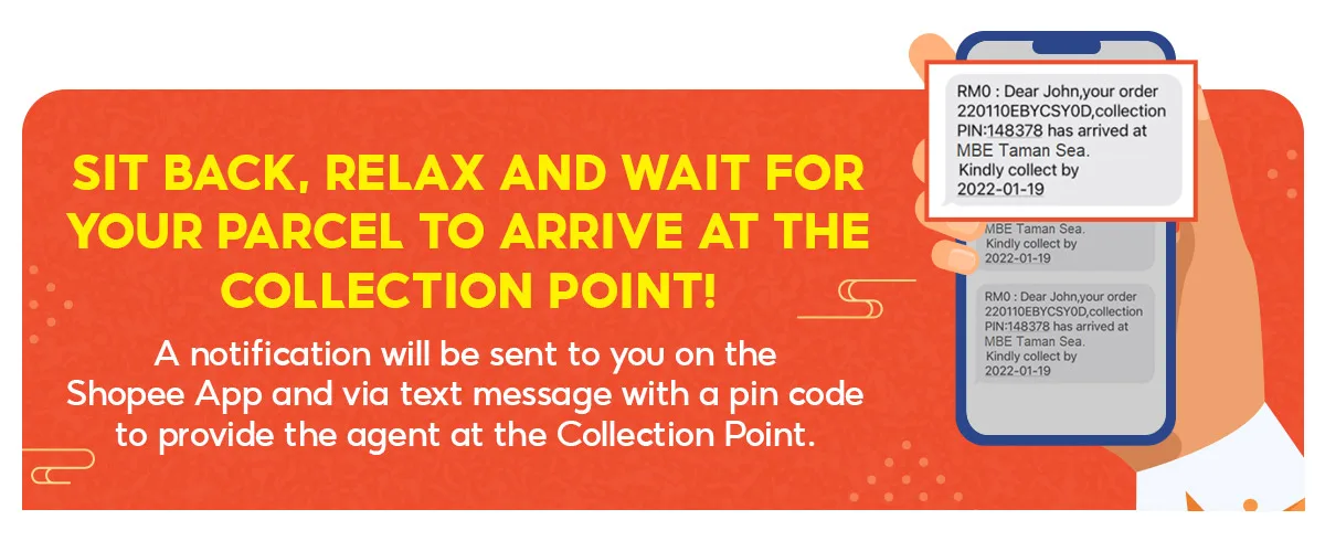 shopee self collection pin