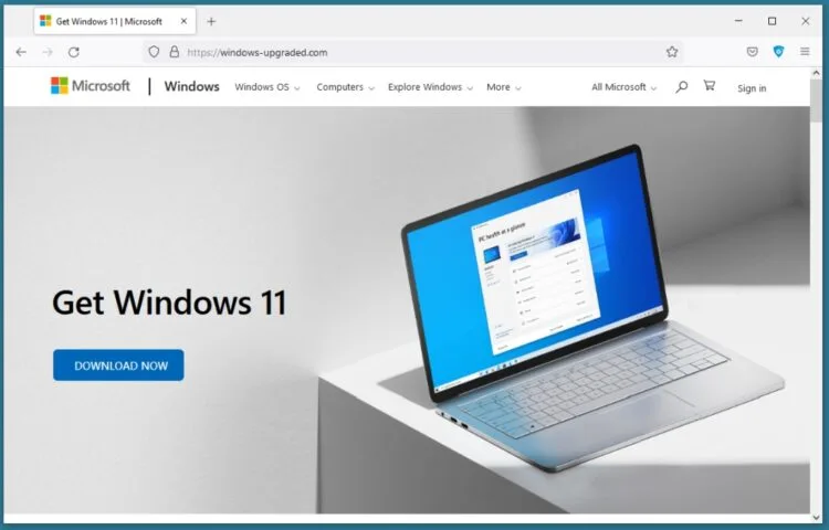 RedLine malware fake Windows 11 download