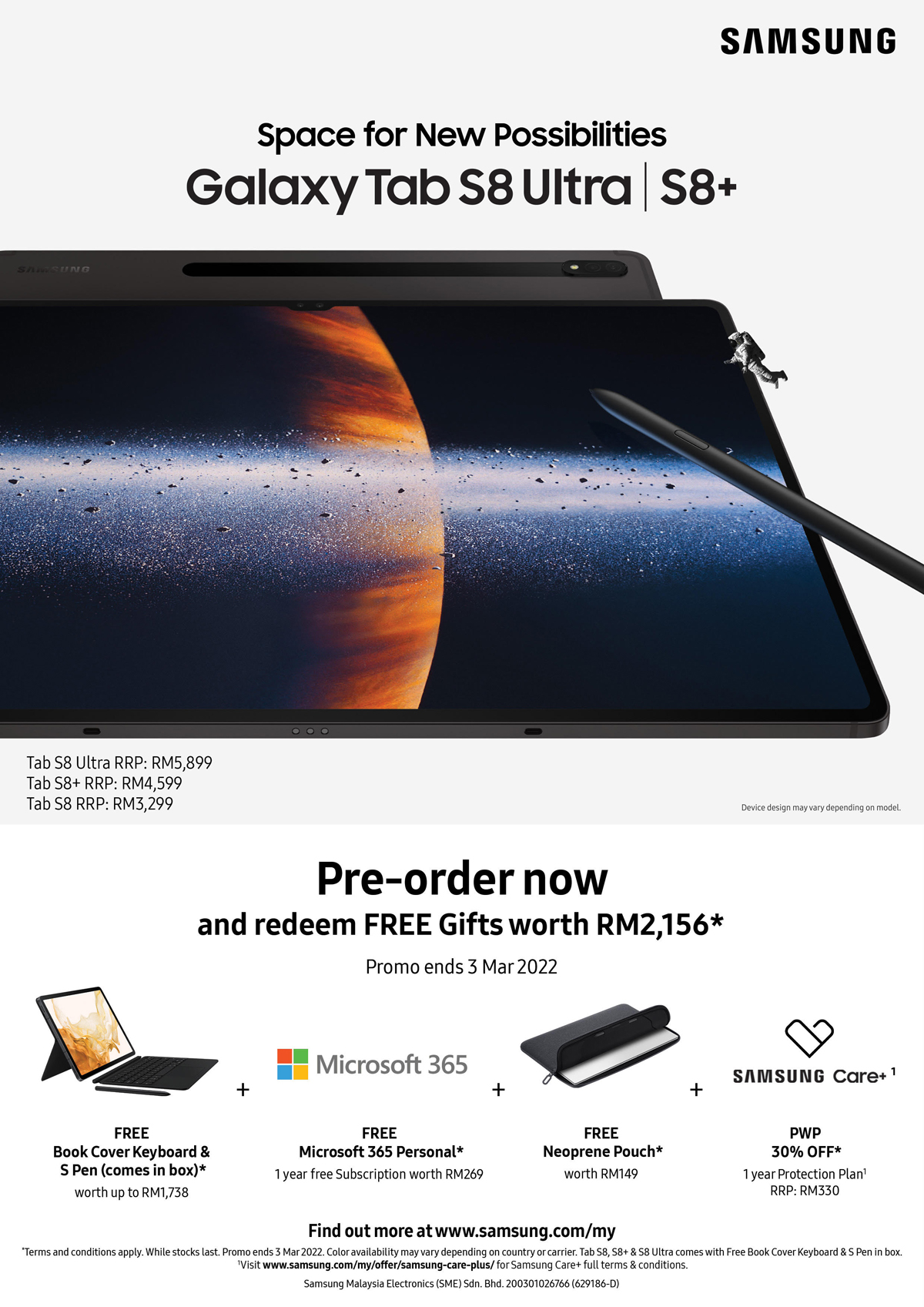 Samsung Galaxy Tab S8 Plus standard Ultra price malaysia