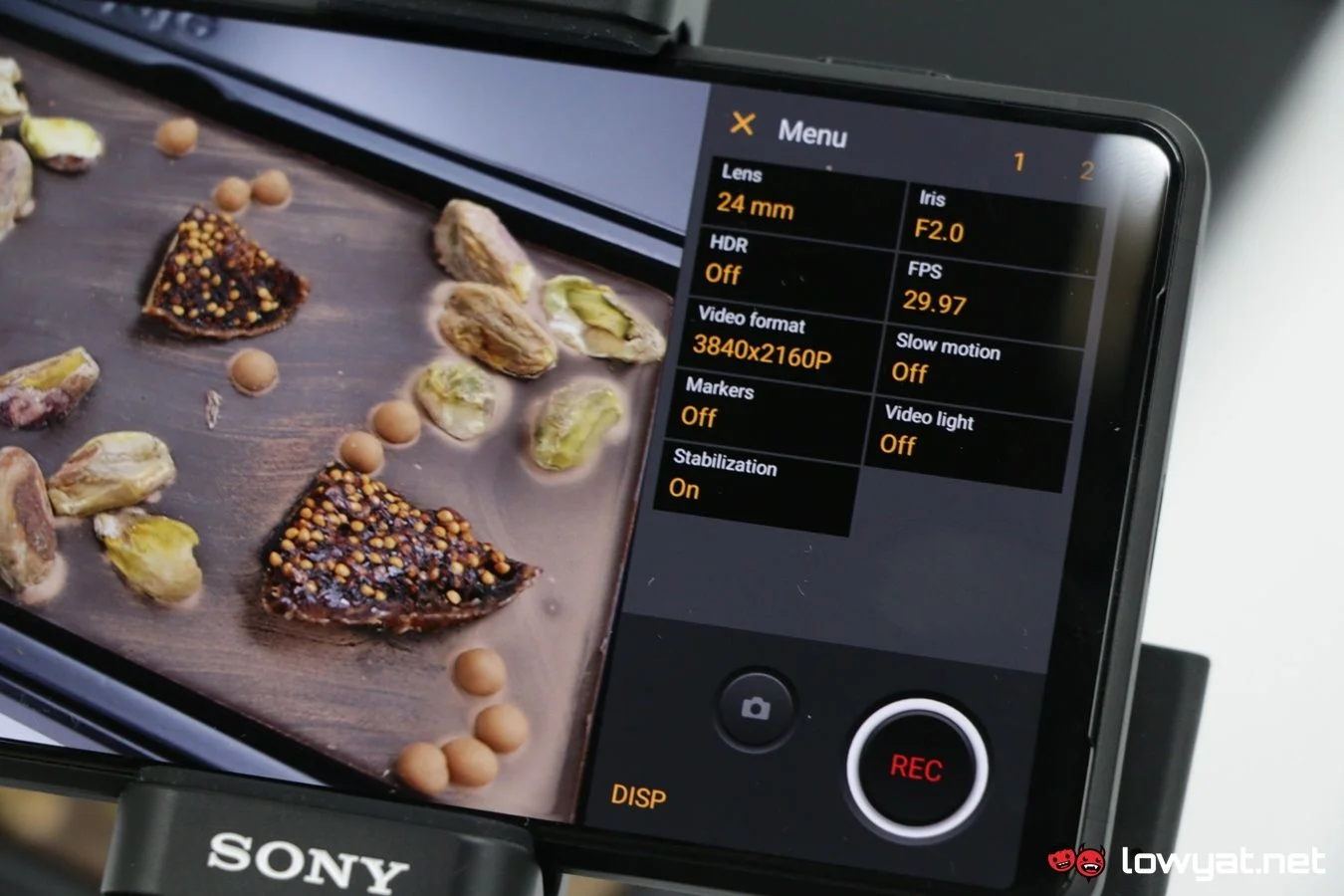 Sony Xperia Pro I photography pro mode close up menu 1
