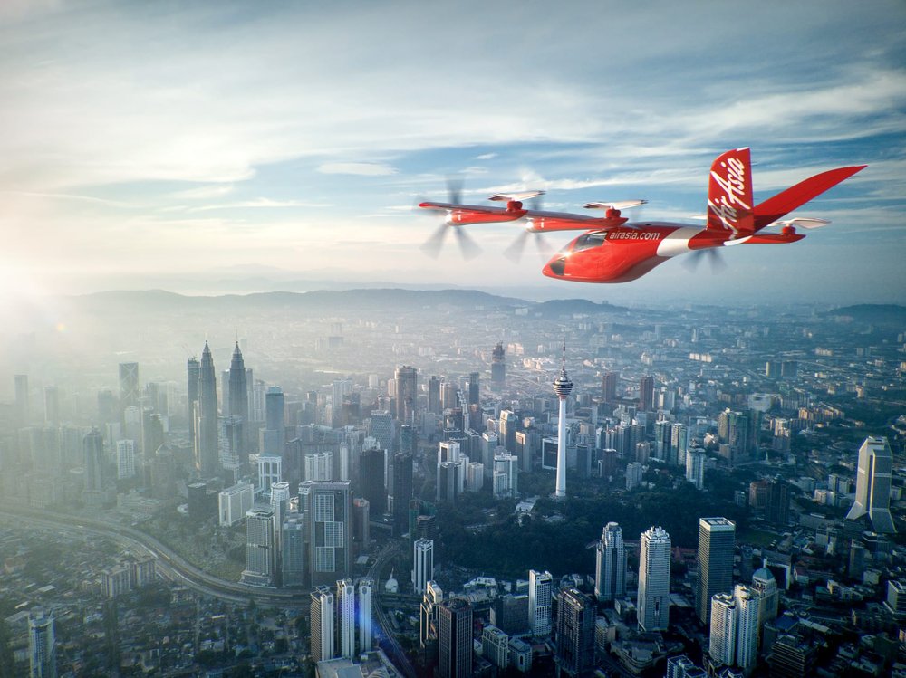 airasia avolon evtol flying taxi ride sharing
