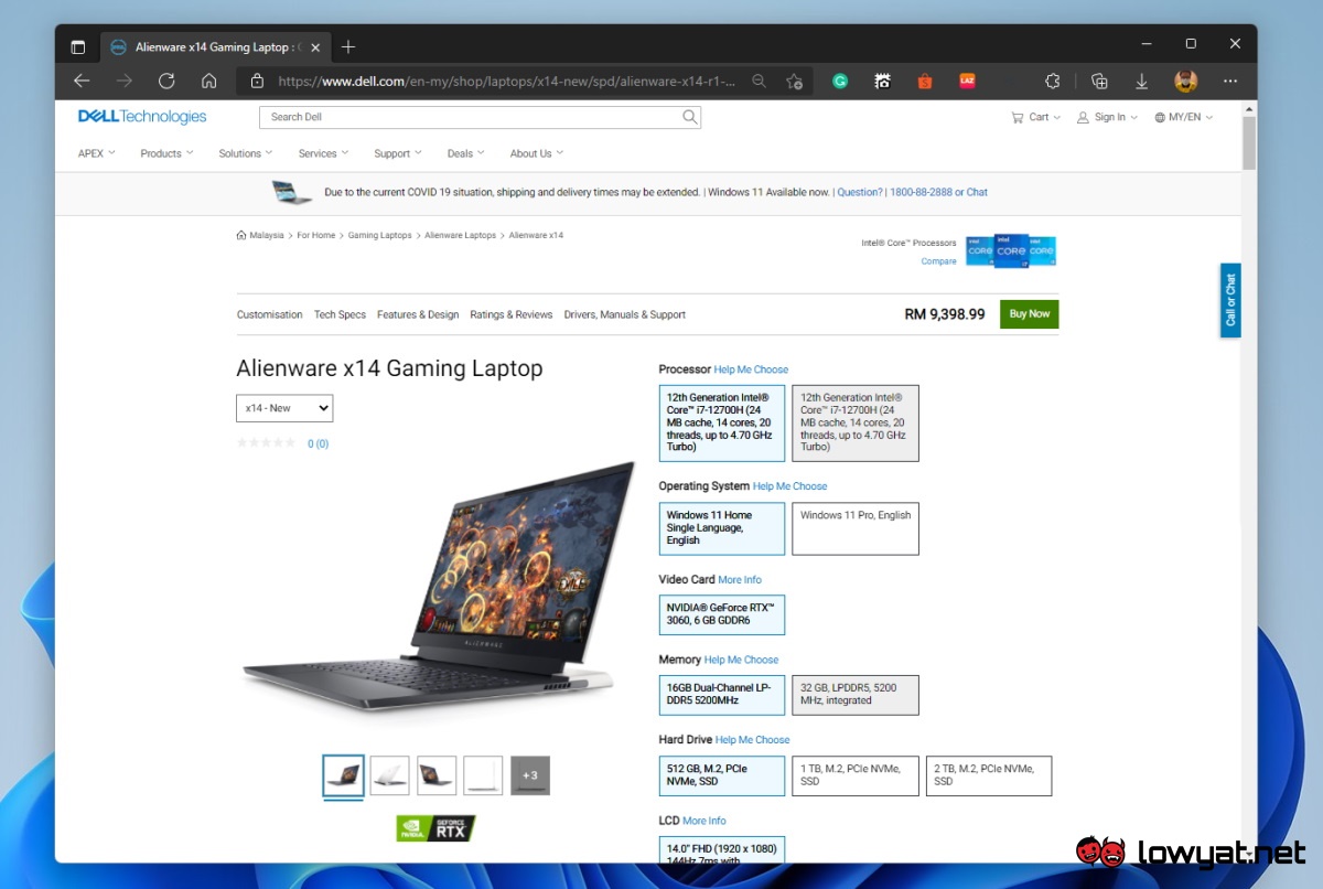 Alienware X14 Gaming Laptop Now In Malaysia: Price Starts At Just Under RM9,400