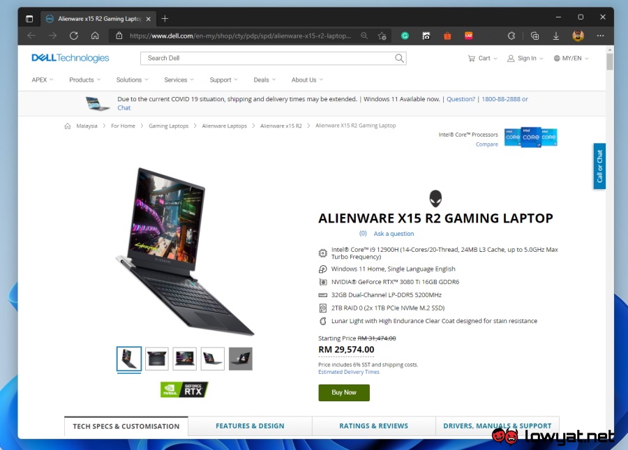 Alienware X15 and X17 R2 Gaming Laptops Are Now In Malaysia