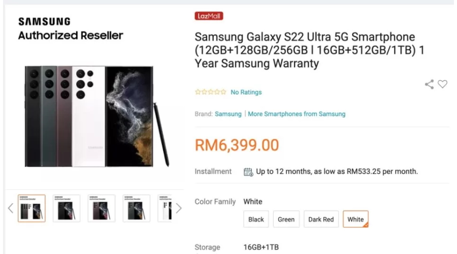 Samsung s22 ultra price in malaysia
