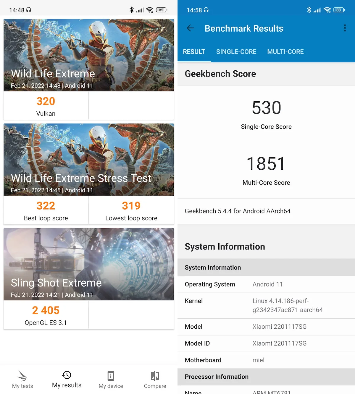 redmi note 11s benchmarks