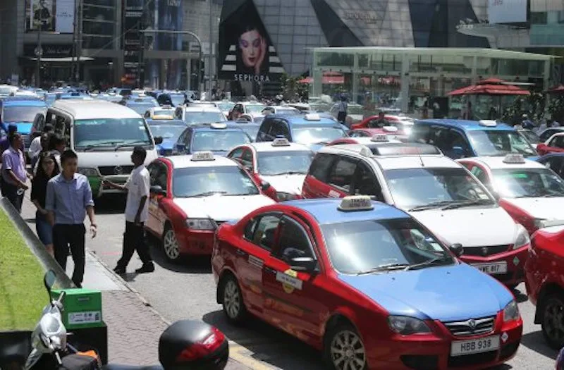 teksi protest e-hailing ride hailing