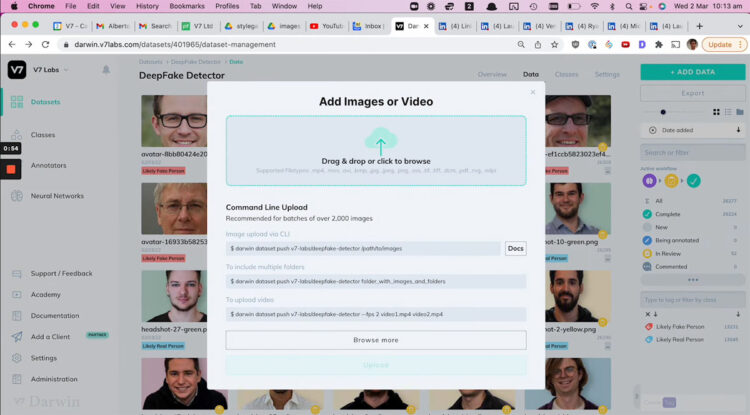 Chrome extension plugin deepfake ai-generated profile picture portrait