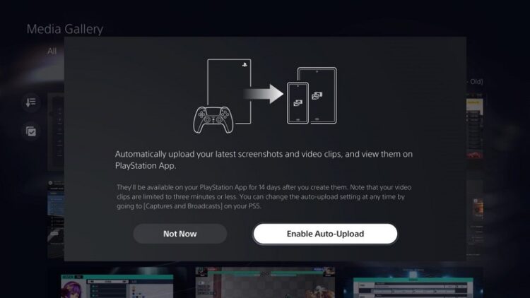 PS5 auto-upload