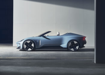 Polestar O2 Concept EV coupe convertible drone