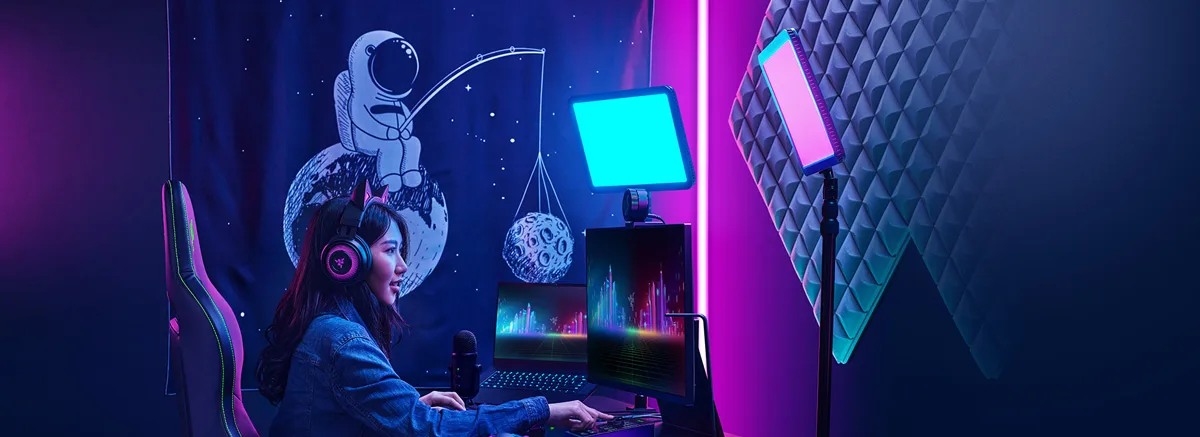 Razer Seiren BT Audio Mixer Key Light Chroma Live Streaming Gear