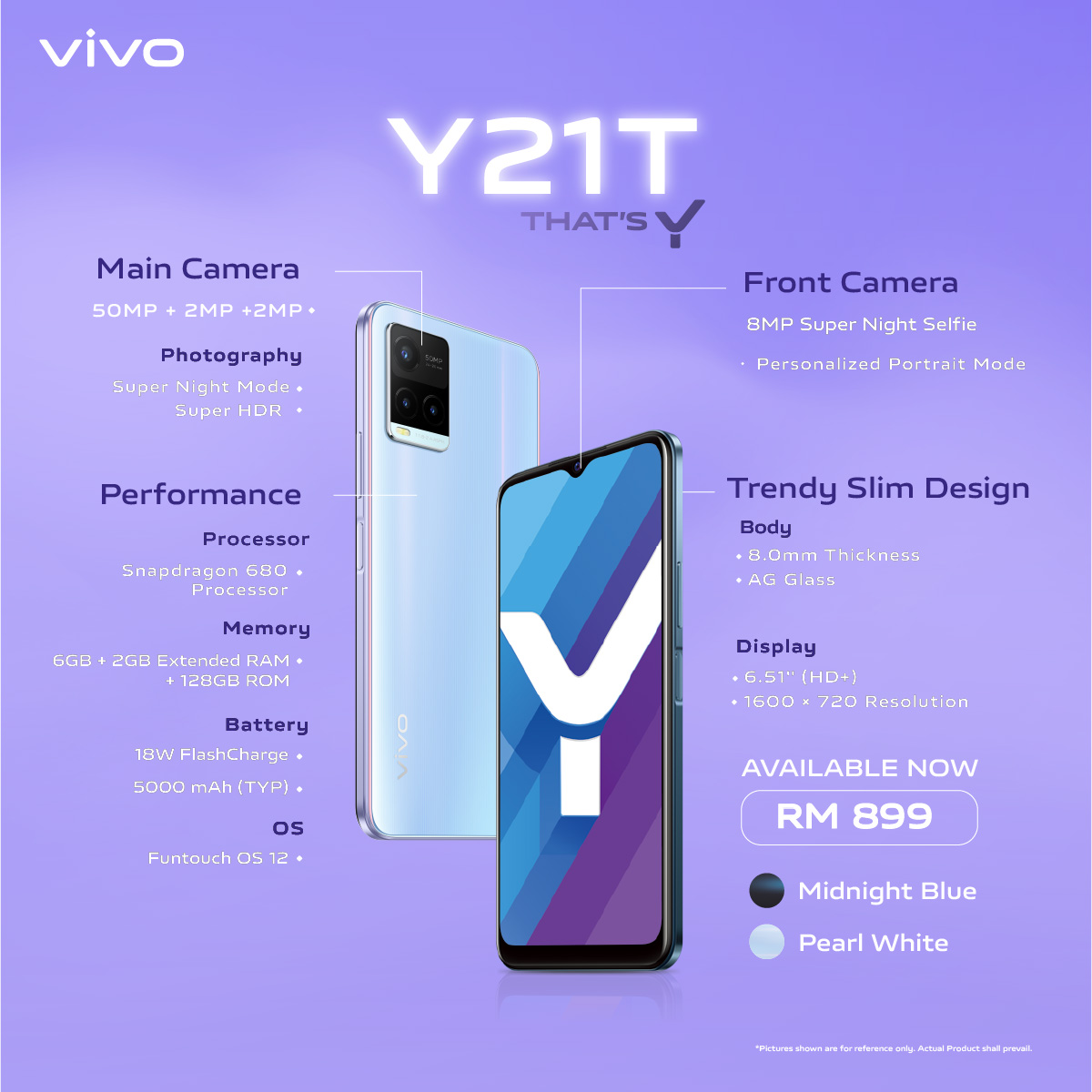 Vivo Y21T mid-range smartphone Malaysia price