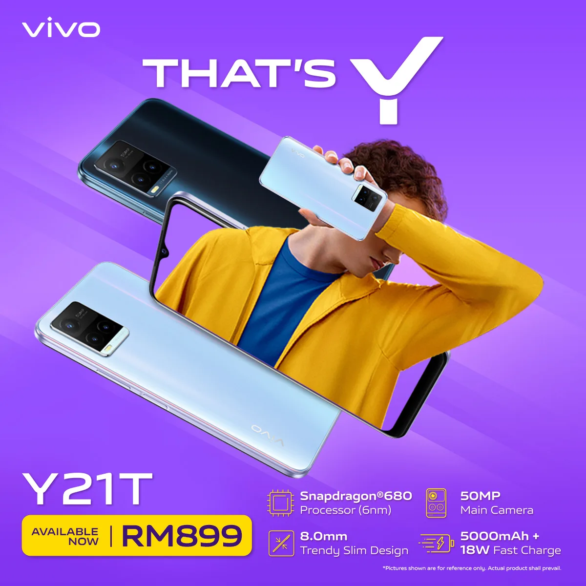 Vivo Y21T mid-range smartphone Malaysia price