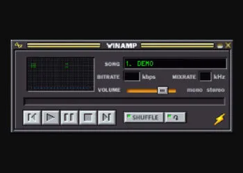 Winamp classic skin interface NFT auction OpenSea