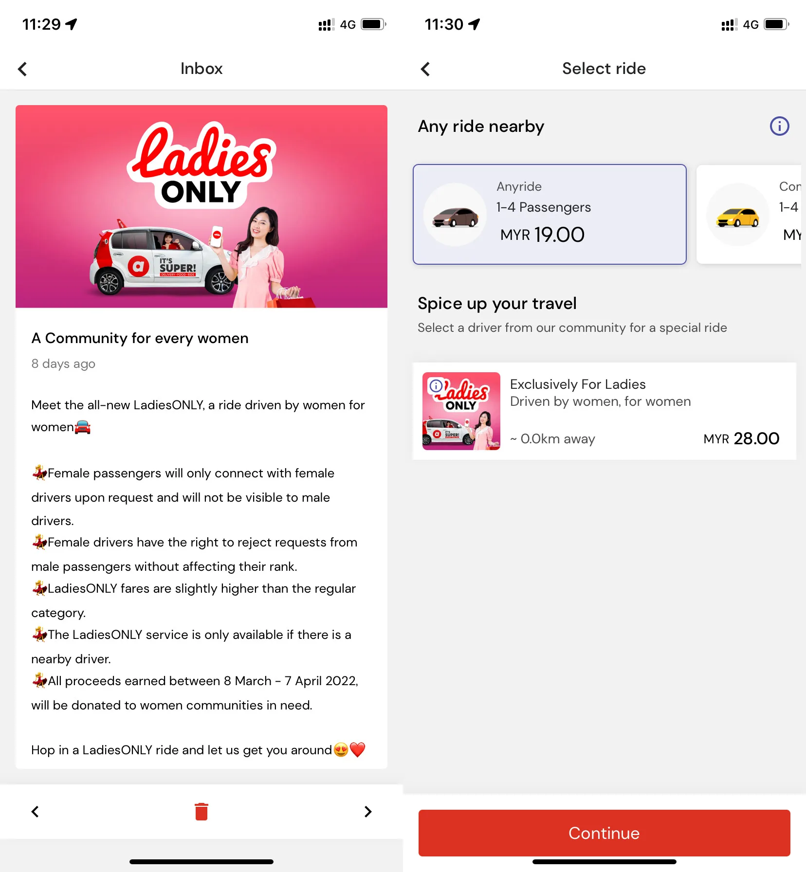 airasia ladiesonly community drivers e-hailing