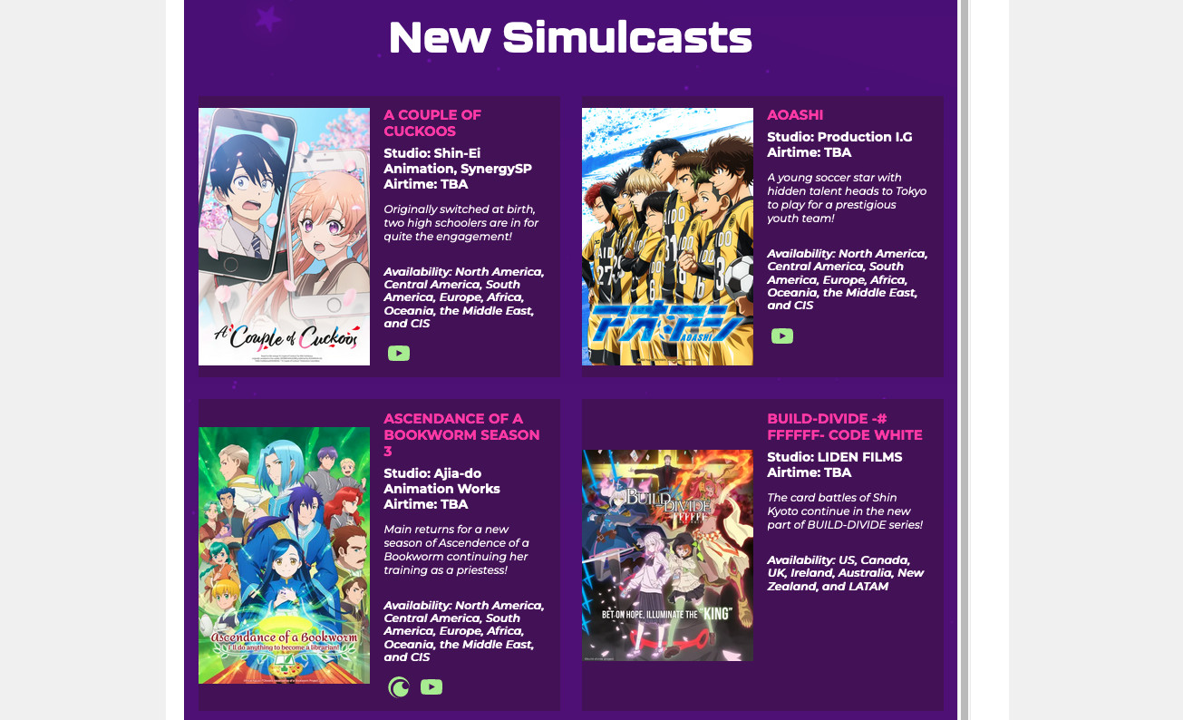 crunchyroll anime spring 2022 lineup