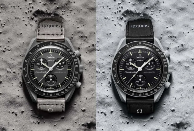 [Image: Swatch / Omega.]