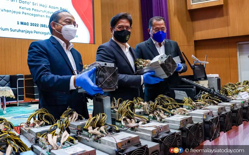 tnb macc bitcoin mining rigs electrical tapping electricity theft