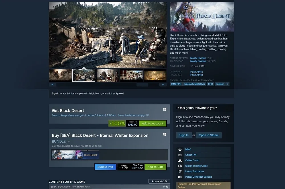 Black Desert Online free
