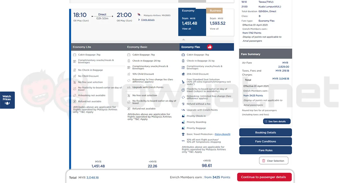 MOT Airfare price increase investigation