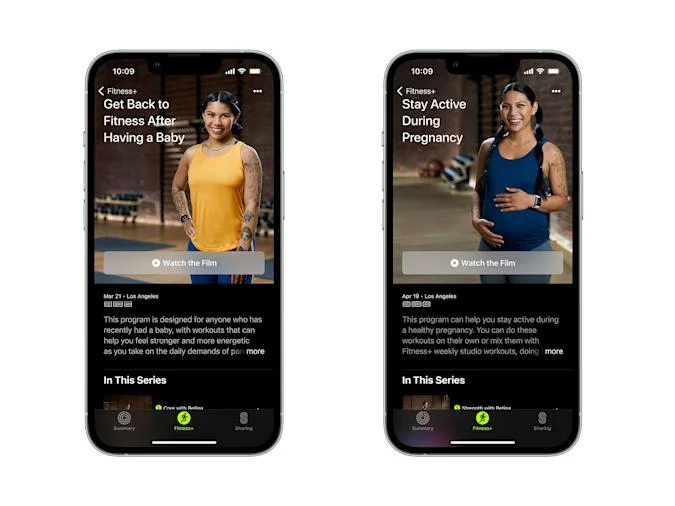 apple fitness new mothers