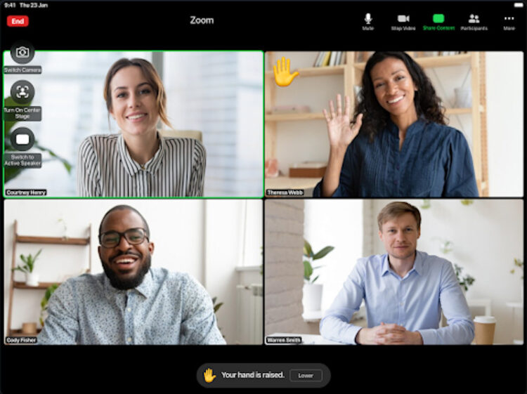 zoom gesture control raised hand