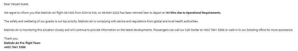 Batik Air delay statement