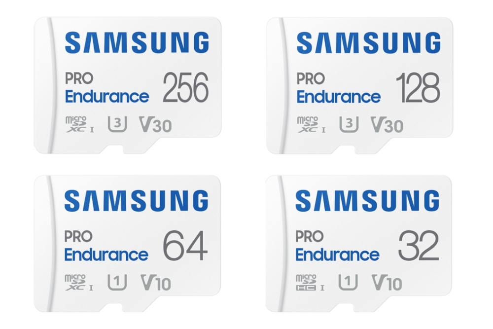 Samsung PRO Endurance capacities