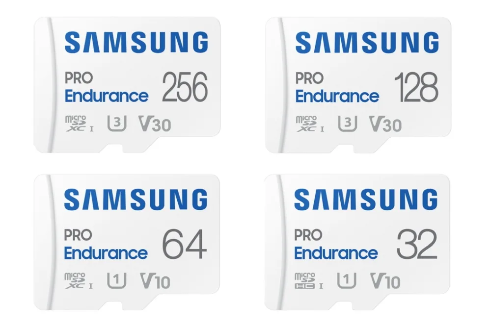 Samsung PRO Endurance capacities