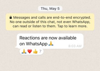 WhatsApp reactions