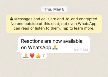 WhatsApp reactions